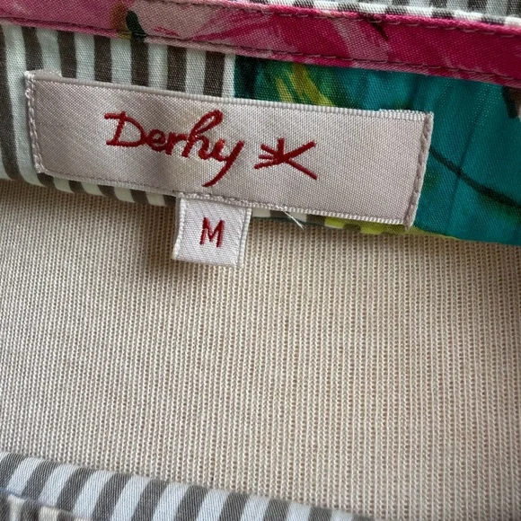 Derhy Floral Striped Dress with Ruffle Sleeves - Picture 7 of 7